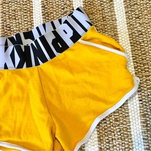 Victoria secret Pink fitness yoga sleep summer beach athletic shorts yel…